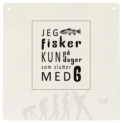 SKILT FISKER..  beige - Børscompagniet