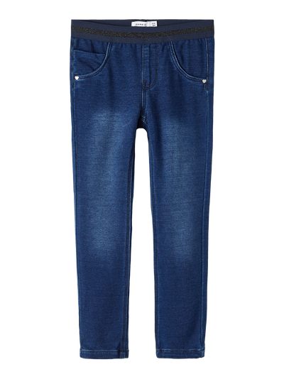 NMFSALLI SLIM SWE JEANS 1190-BO NOOS Dark Blue Denim DARK SAPPHIRE LUREX - Name It