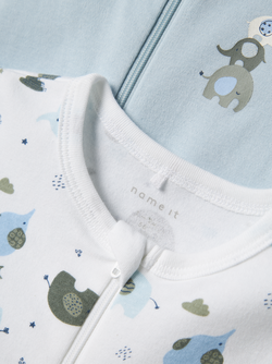 NBMNIGHTSUIT 2P ZIP  ELEPHANT 