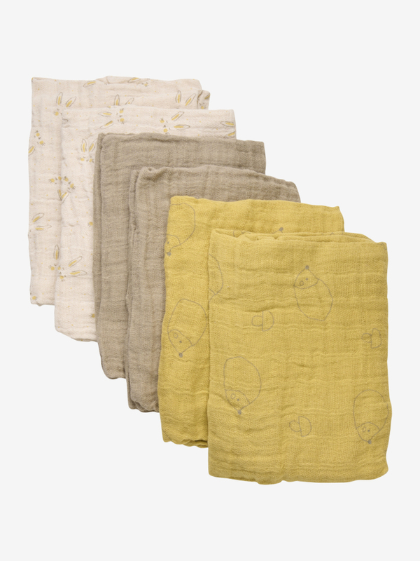 PIPPI 6-PK KLUTER ORGANISK BOMULL 65X65 CM