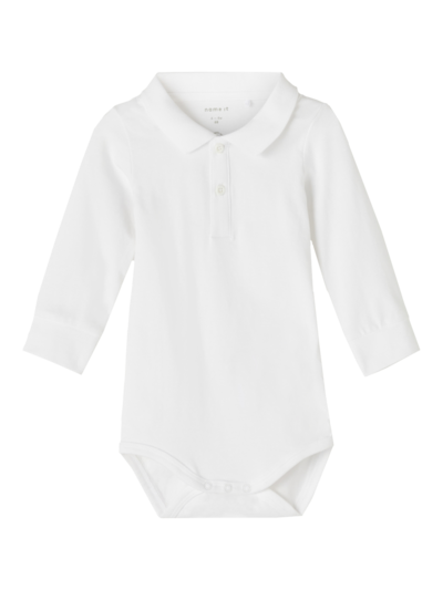 NBMHOLGER LS POLO BODY  BRIGHT WHITE - Name It