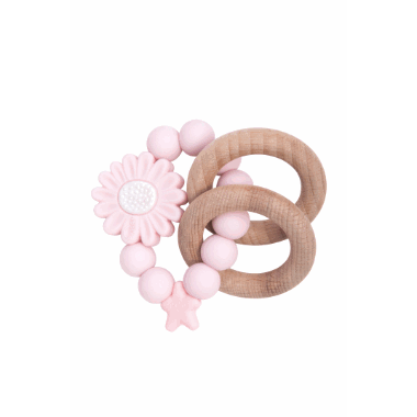 Nibbling rangle/biteleke Petal Rattle Ring Pink