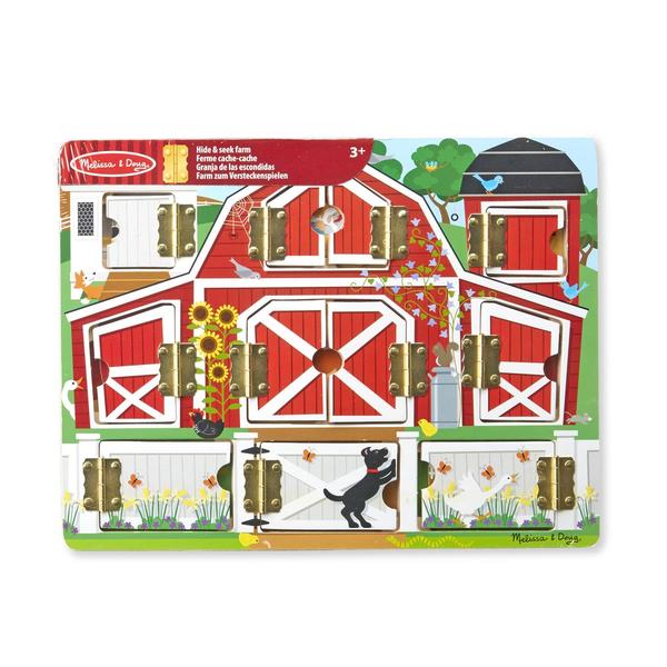 Wooden Activity Board Magnetic Farm Hide & Seek