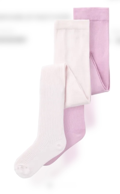 NMFKARIB 2P PANTYHOSE Pastel Lavender Festival Bloom - Name It