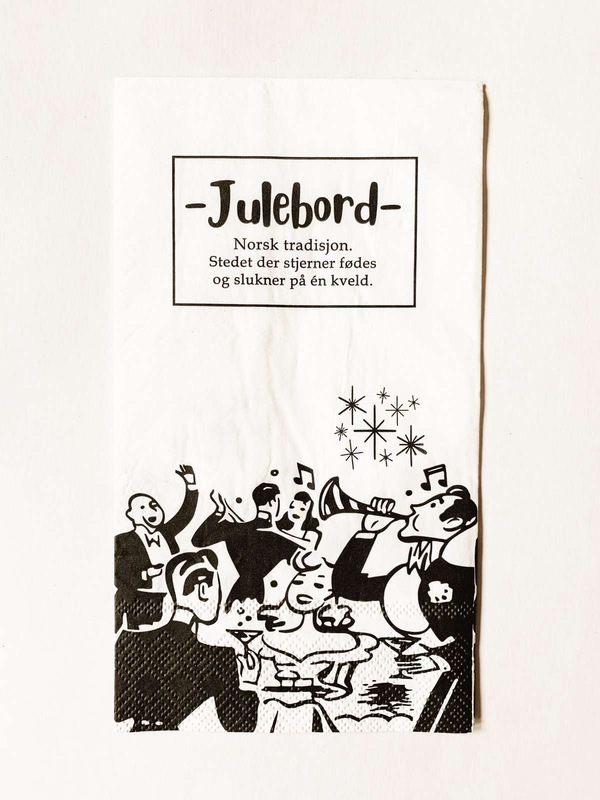 Serviett "Julebord" 33x40cm, 20stk