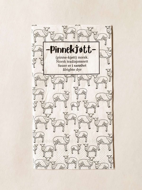 Serviett "Pinnekjøtt" 33x40cm, 20stk