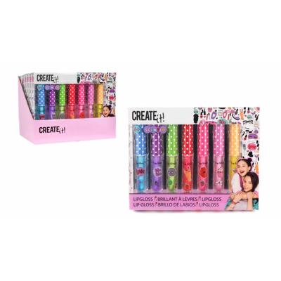 LIPGLOSS W GLITTER&SCENTED 7PCS CREATE IT Lipgloss - Sminke