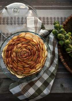 Rutet kjøkkenhåndkle i linblanding