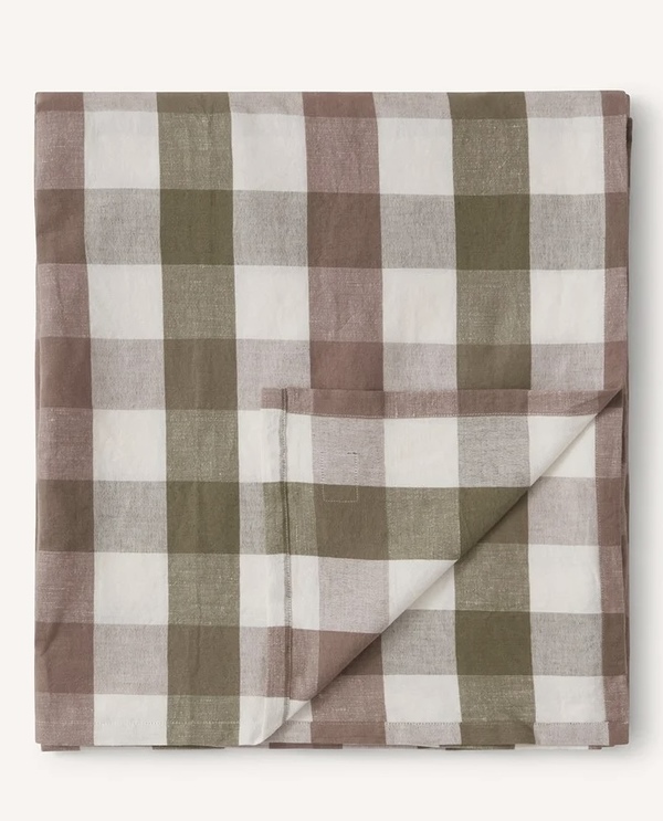 Rutete bordduk i linblanding