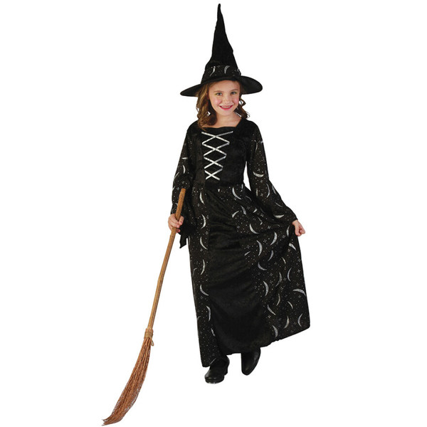 Kostyme Midnight Witch Large 130-140 cm