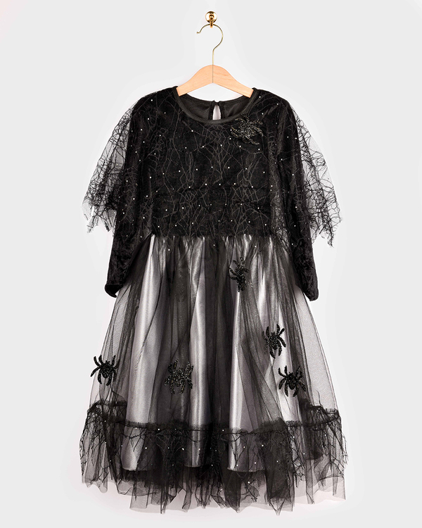 Edderkopp heks kostyme 4-6 år