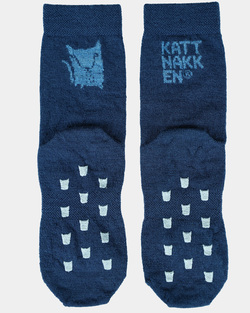 Kattnakken Tynne ullsokker med antigli 2 pak  Hav og himmel - Kattnakken