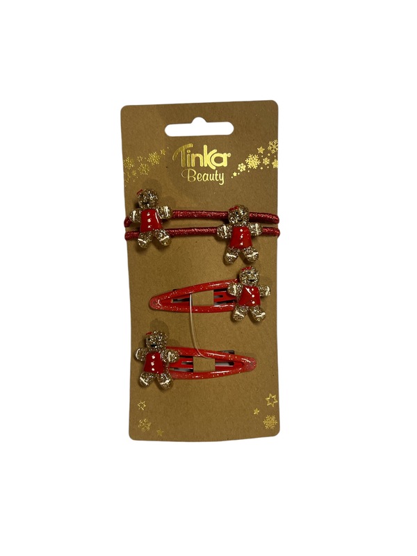 HÅRCLIPS/HÅRSTRIKK PEPPERKAKE TINKA BEAUTY JUL
