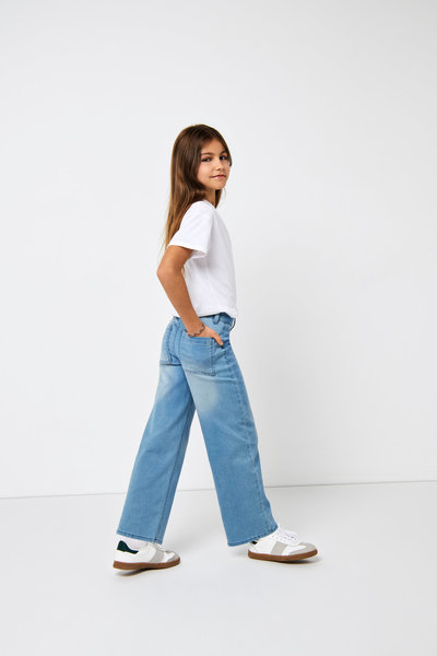 KOGSYLVIE CLEAN WIDE LEG LB DNM PIM NOOS LIGHT BLUE DENIM - Kids Only 