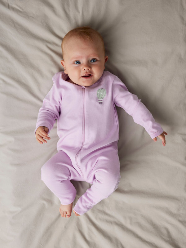 NBFNIGHTSUIT 2P ZIP FF JET DOT 