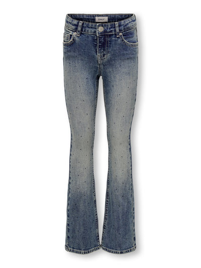 KOGMANDY RHINESTONE FLARED DNM TAI Medium Blue Denim TINTED - Kids Only 