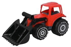 Plasto Traktor med frontlaster 32 cm (Rød)