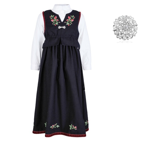 Festdrakt med sølje 6-14 år