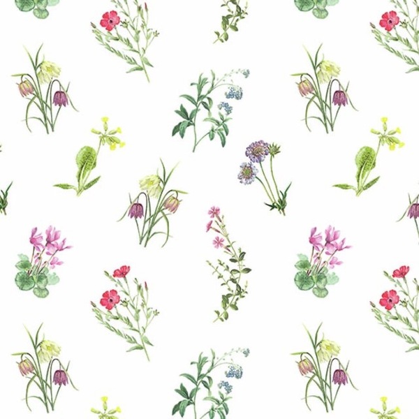 Napkin Mixed Flowers, 33x33cm 20stk