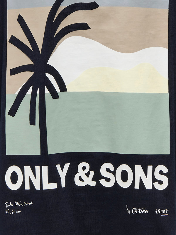 OSJARTSY LIFE SS OVS PRINTED TEE