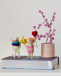 Ullfilt Kvist m/bær, Miks rosa