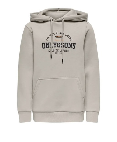 OSJCERES REG VINTAGE PRINT HOOD SWEAT  Silver lining - Only and sons