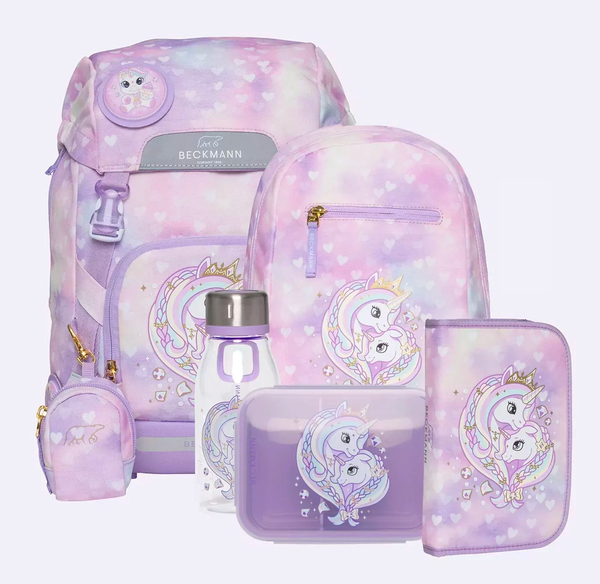 Beckmann Classic skolesekk sett, Unicorn Princess Purple