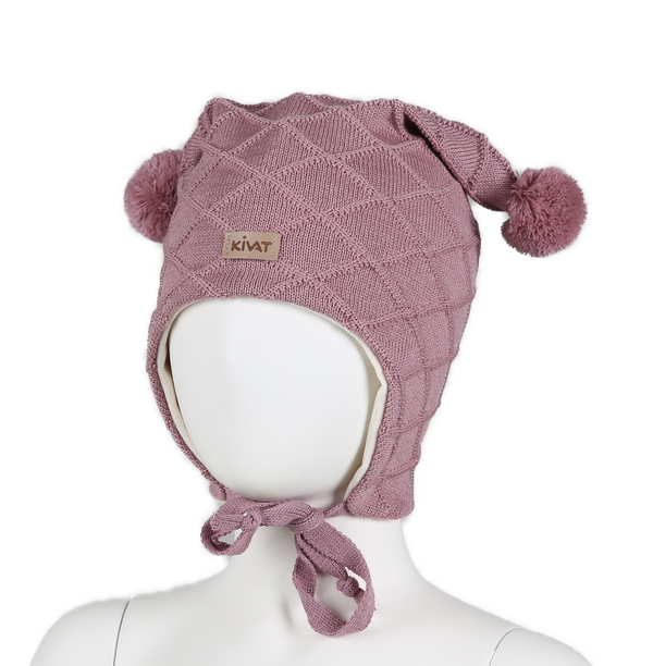 KIVAT KNYTELUE ULL  "RUTEMØNSTER"