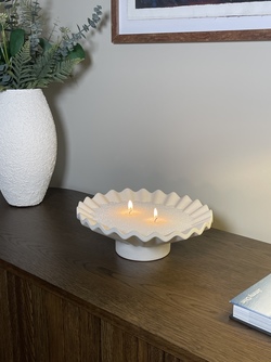 750G stearinlys sand + 10 veker  hvit - Illumina