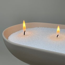 2-pakker strearinlys sand + 20 veker  hvit - Illumina