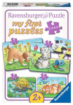 Ravensburger puslespill 2-4-6-8 Cute Pets 2-4-6-8 biter - Ravensburger