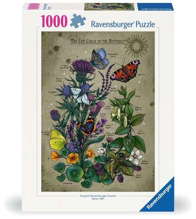 Ravensburger puslespill 1000 Lifecircle Butterfly 1000 biter - Ravensburger
