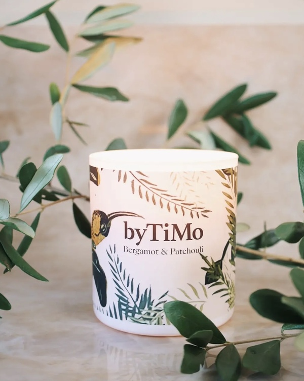 Bergamot & Patchouli Scented Candle