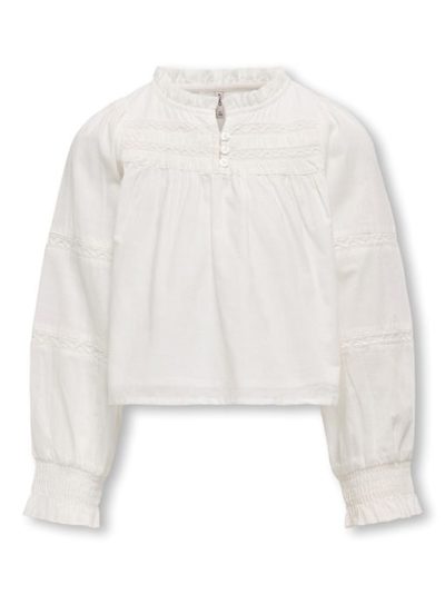 KOGESTHER L/S LADDER TAPE TOP WVN Cloud Dancer - Kids Only 