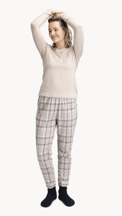 Tufte W Owl Pyjamas Set Chateau Gray - Tufte