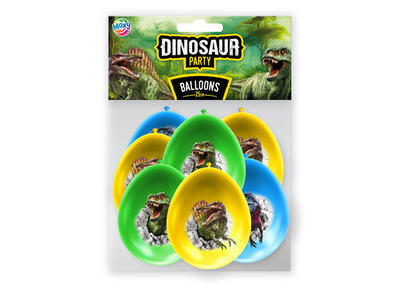 BALLONGER - DINO - 12 STK BALLONGER - DINO - Bursdag/Fest