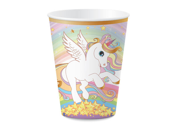 ENGANGSKRUS - UNICORN - 6 STK ENGANGSKRUS - UNICORN - Bursdag/Fest