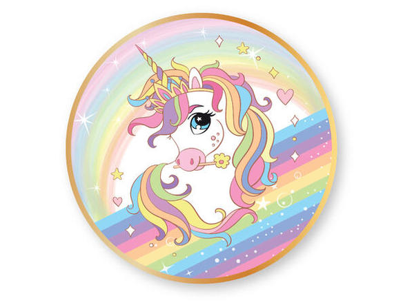 ENGANGSTALLERKEN - UNICORN - 6 STK