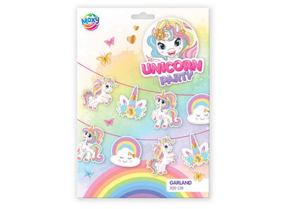 GIRLANDER - UNICORN - 3M GIRLANDER - UNICORN - Bursdag/Fest