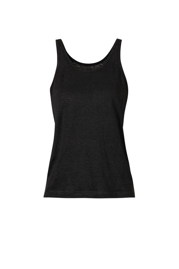 Blue Doris Linen Tank Top