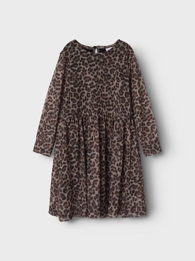 Name It Silje Ls Dress Black/Animal - Name It