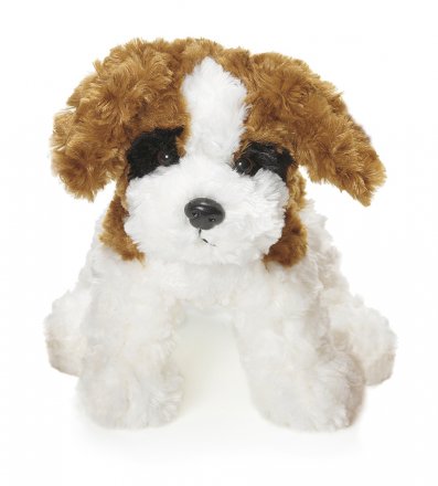 Teddy Dogs 25 cm hvit og brun
