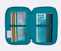 Beckmann Trelags pennal med innhold, Racing