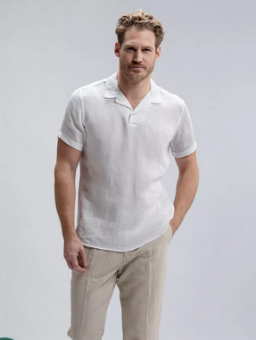 Pelle P Linen Polo White - Pelle P