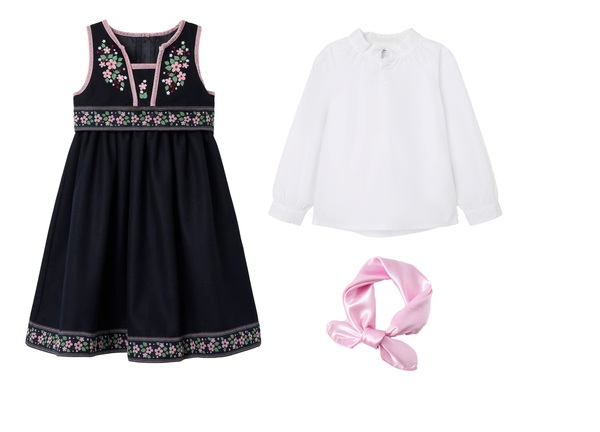 Festdrakt Rosa blomst med skjerf