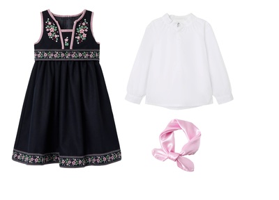 Festdrakt Rosa blomst med skjerf rosa blomst - Name It