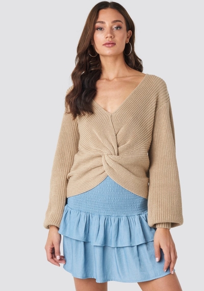 Sarah Knit Genser  beige - Rut and Circle