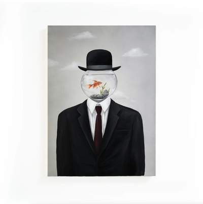 Golden Thoughts - Original på lerret Gullfisk - Sorry Gallery