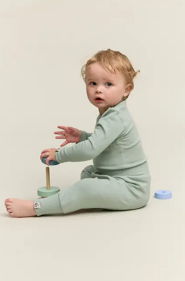 Gullkorn Villvette Baby Bukse Grågrønn - Gullkorn Design