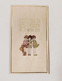 Serviett 33x40cm "Gode Venner" 20stk